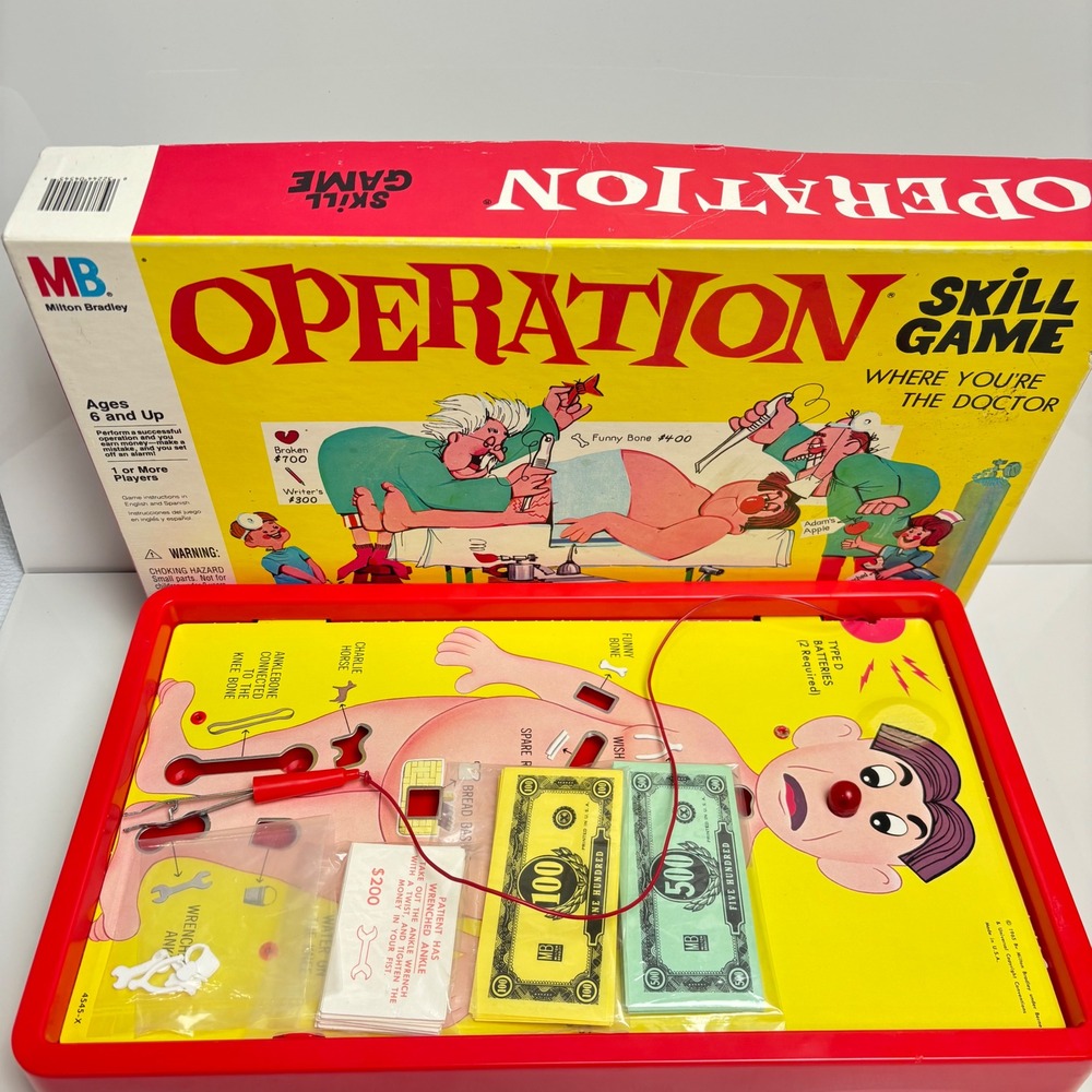 Vintage Game Operation 1965 Milton Bradley Skill Game Retro Toy - Picture 4 of 9